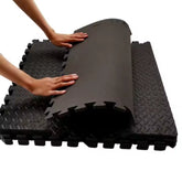 24" x 24" Anti Slip Interlocking Gym Floor Mat - 1/2" Thick